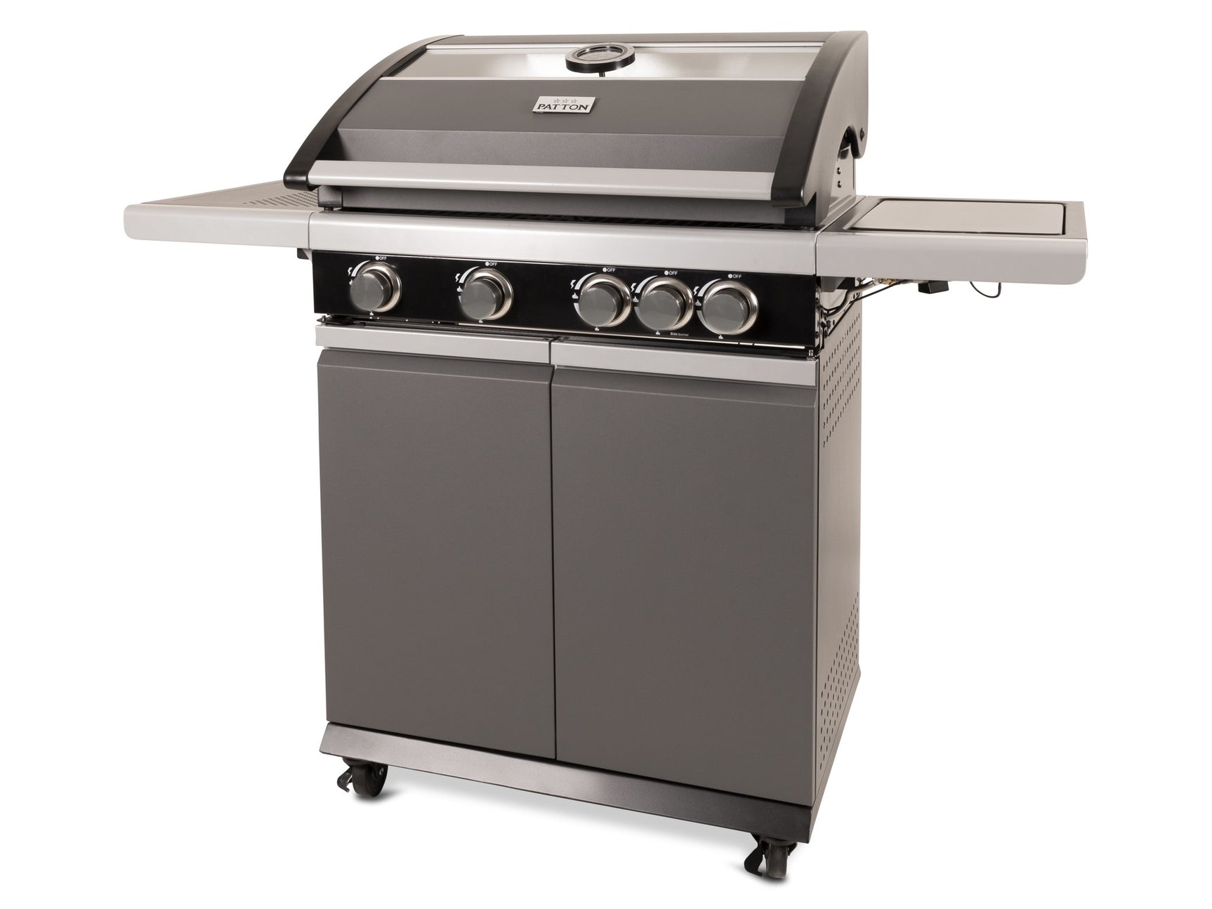 Patio Pro Chef 4+ -burner "Frozen Grey" Outdoorkitchen Gasbarbecue Mat grijs