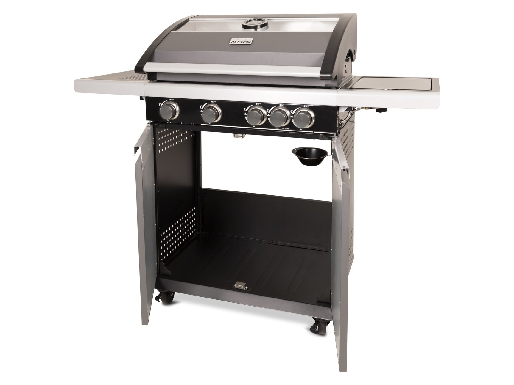 Patio Pro Chef 4+ -burner "Frozen Grey" Outdoorkitchen Gasbarbecue Mat grijs