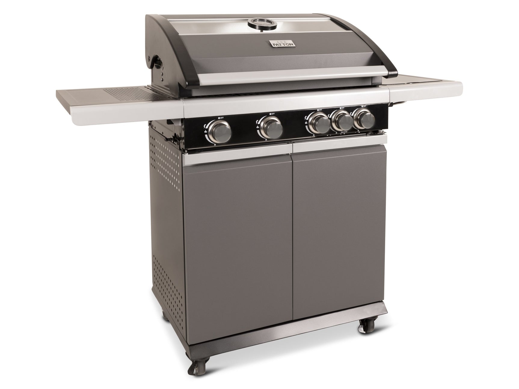 Patio Pro Chef 4+ -burner "Frozen Grey" Outdoorkitchen Gasbarbecue Mat grijs
