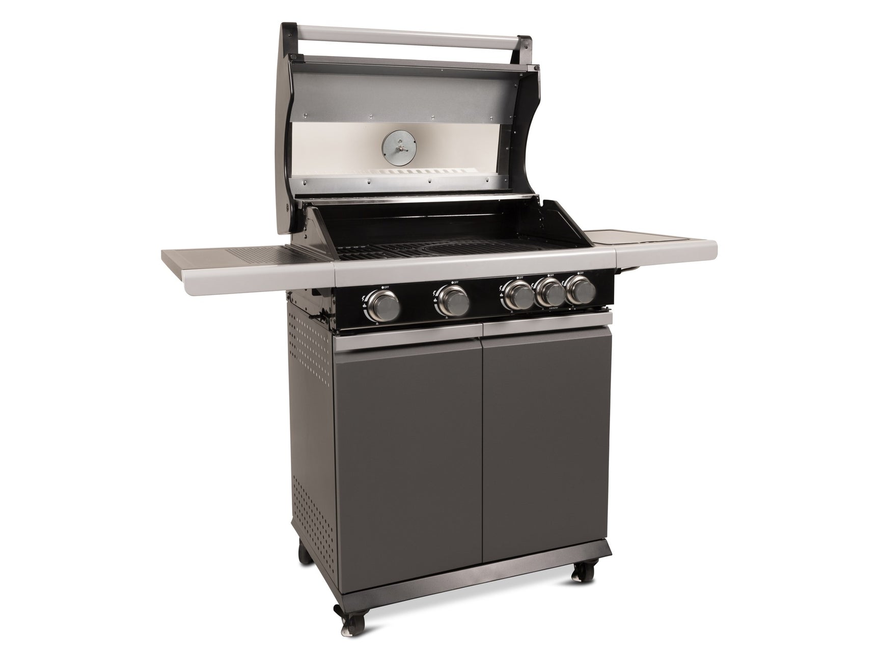 Patio Pro Chef 4+ -burner "Frozen Grey" Outdoorkitchen Gasbarbecue Mat grijs