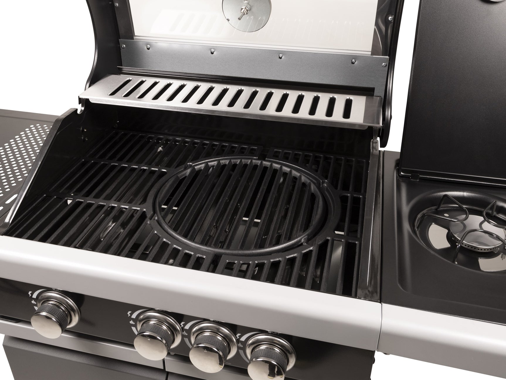 Patio Pro Chef 4+ -burner "Frozen Grey" Outdoorkitchen Gasbarbecue Mat grijs