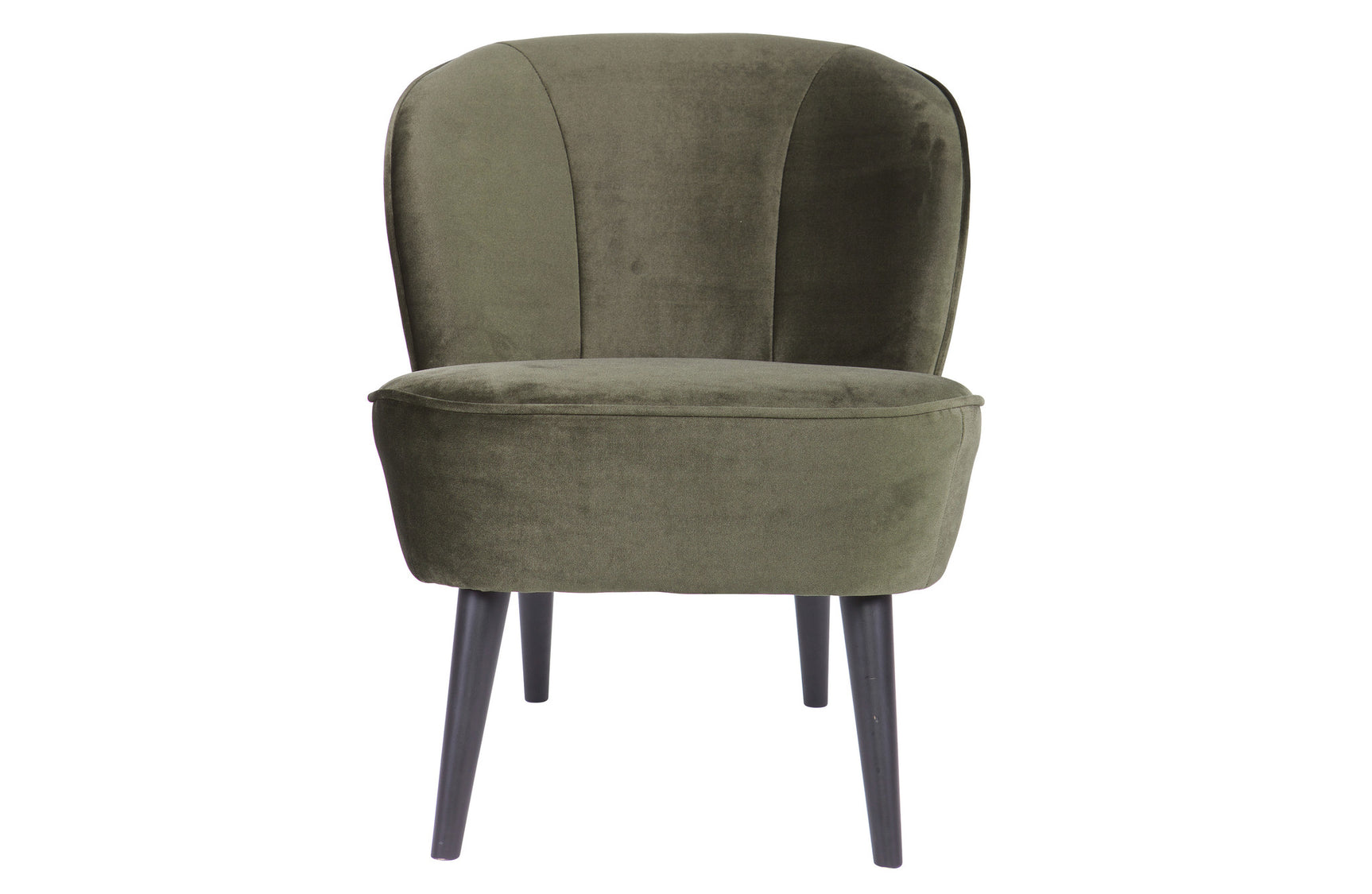 WOOOD - Fauteuil Sara fluweel warm groen