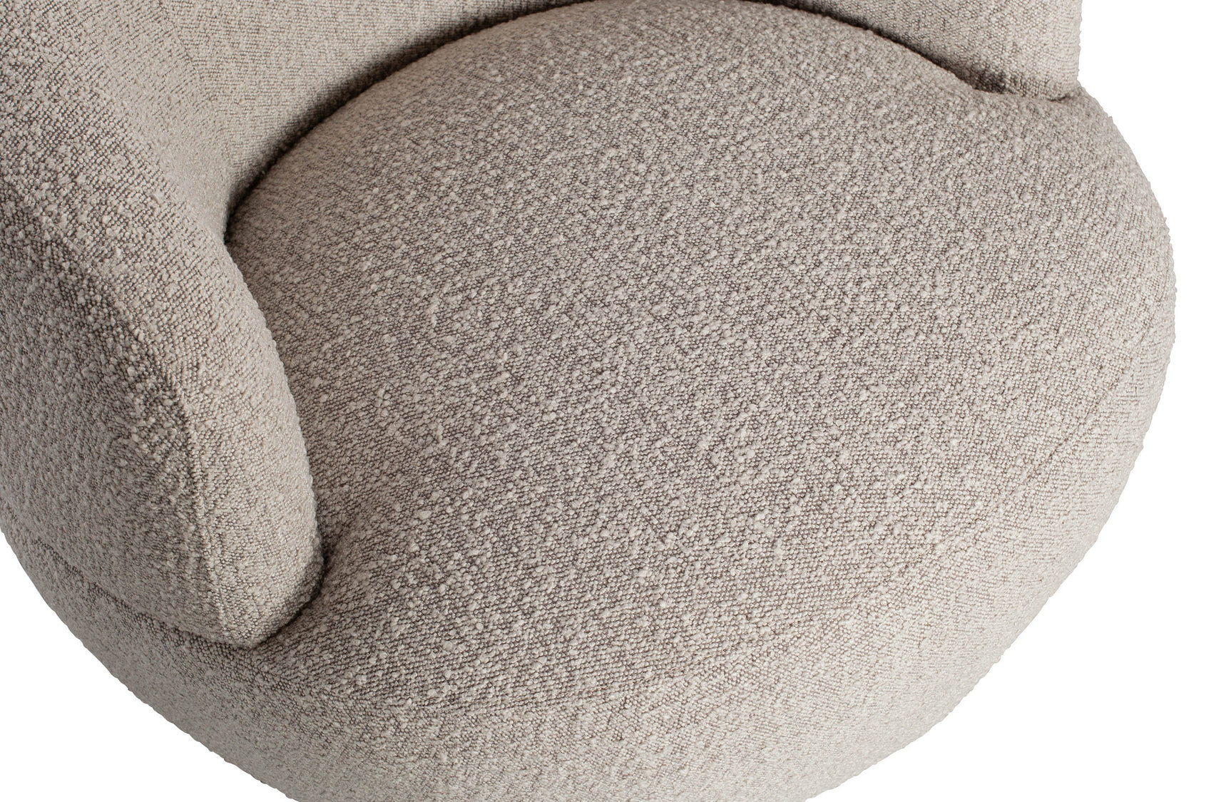 BePureHome - Draaifauteuil Woolly bouclé - naturel gemeleerd