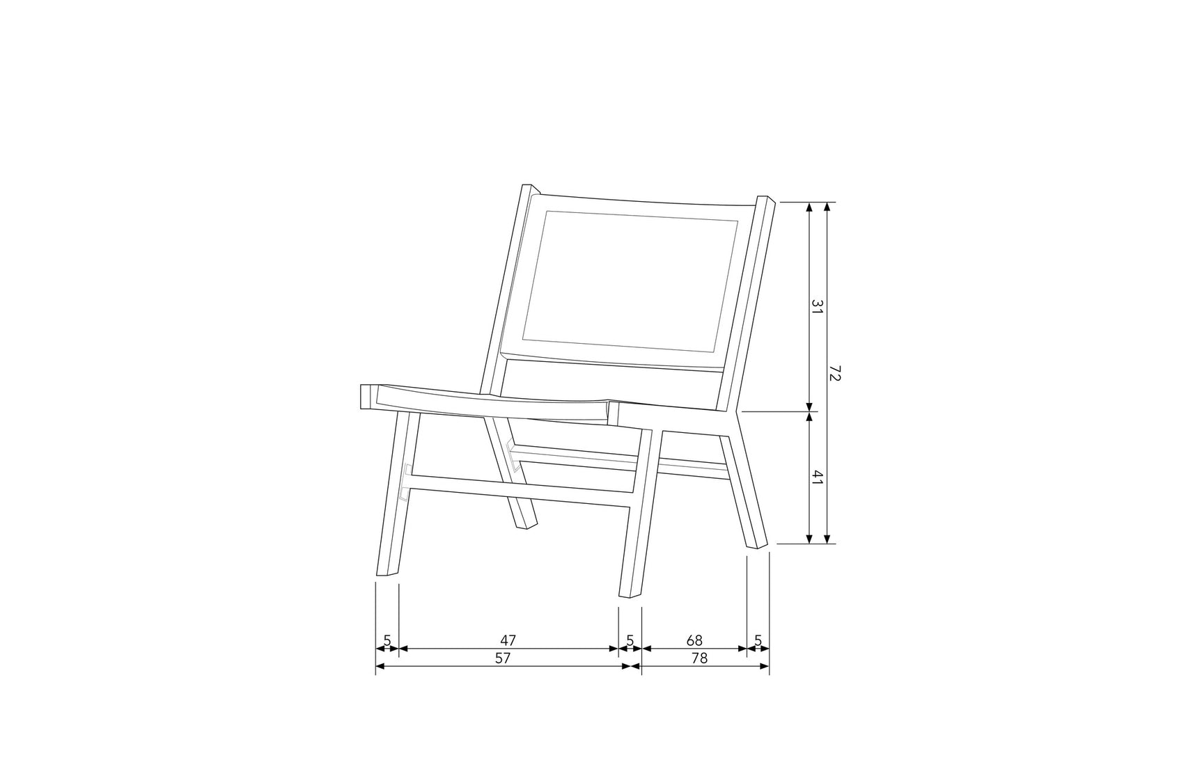 WOOOD - Puk fauteuil aluminium - naturel