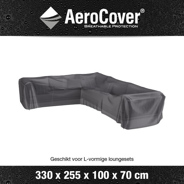 Platinum AeroCover - Loungesethoes hoekset links 330x255x100xH70