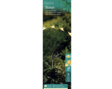 Verpakking van solar bloemenlamp met productfoto en blauwe labels