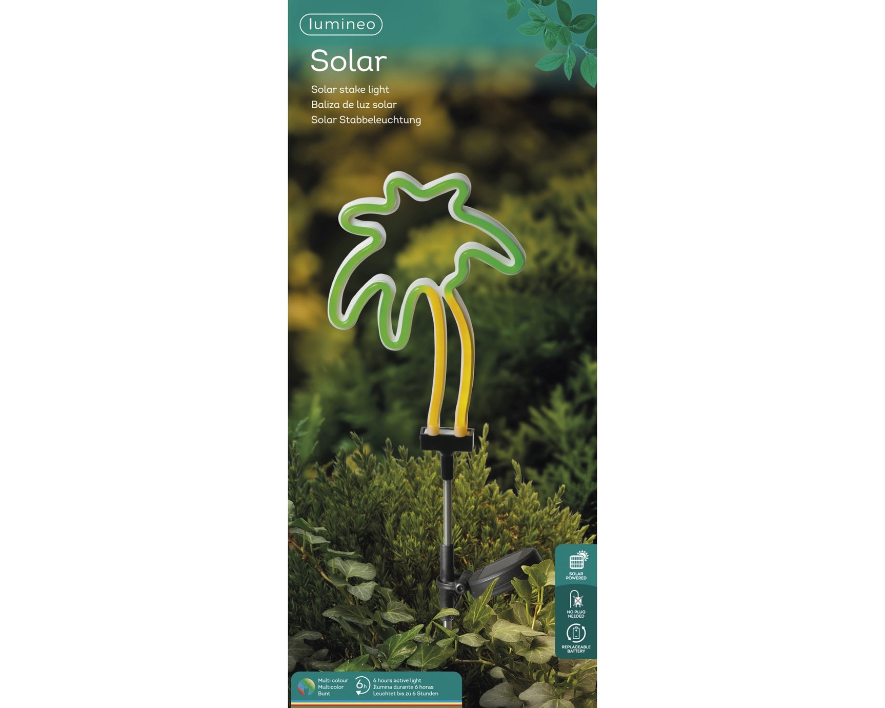 Solar stake light plastic steady