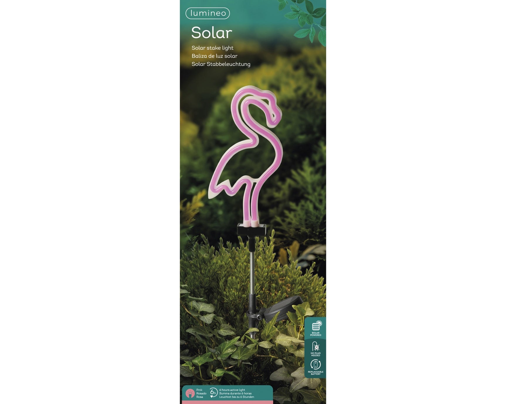 Solar stake light plastic steady