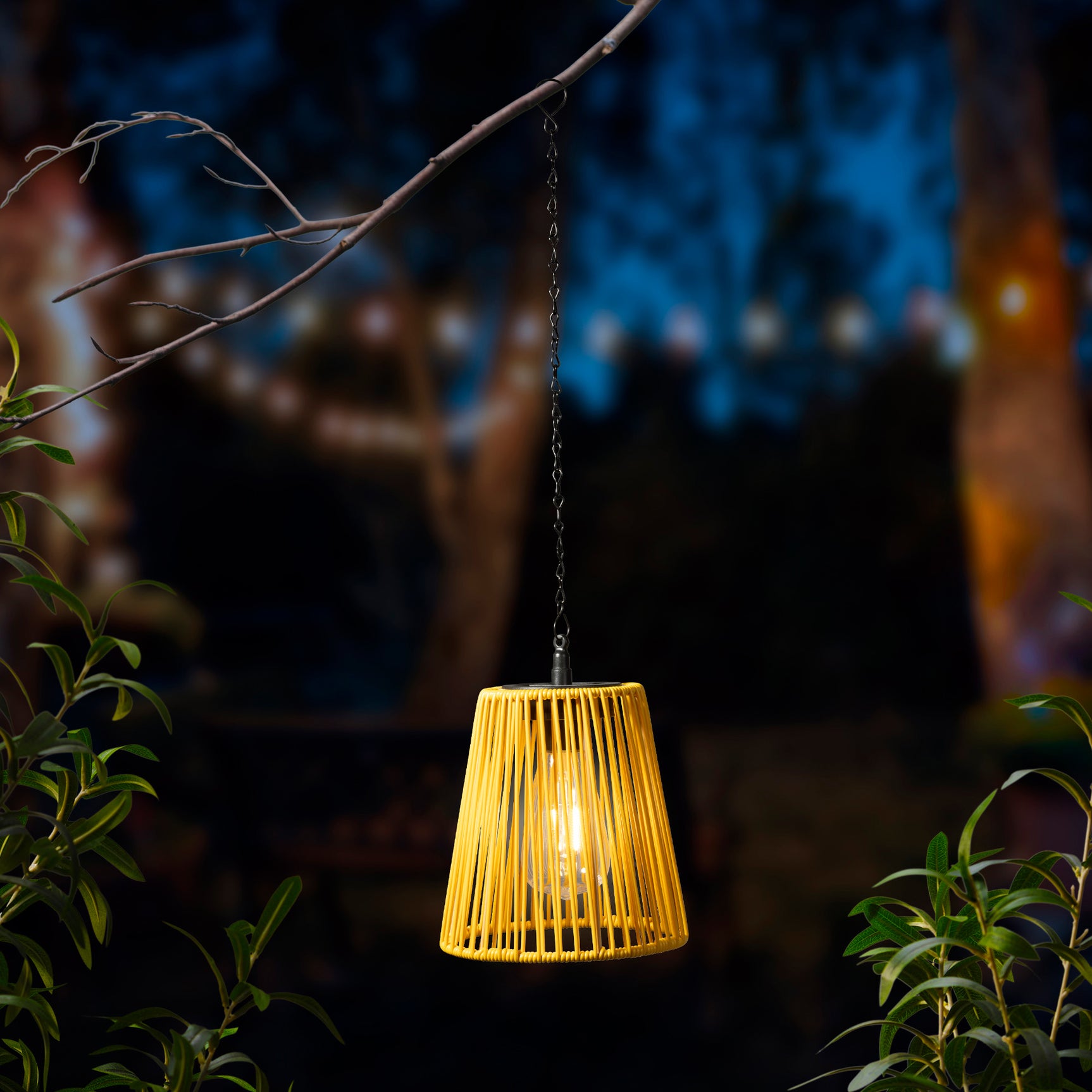 Solar hanglamp wicker steady