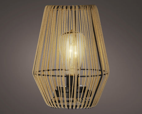 Solar lantaarn wicker steady