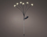 Solar stake light plastic steady