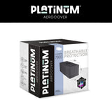 Kussentas hoes in grijs, verpakking met Platinum Aerocover logo