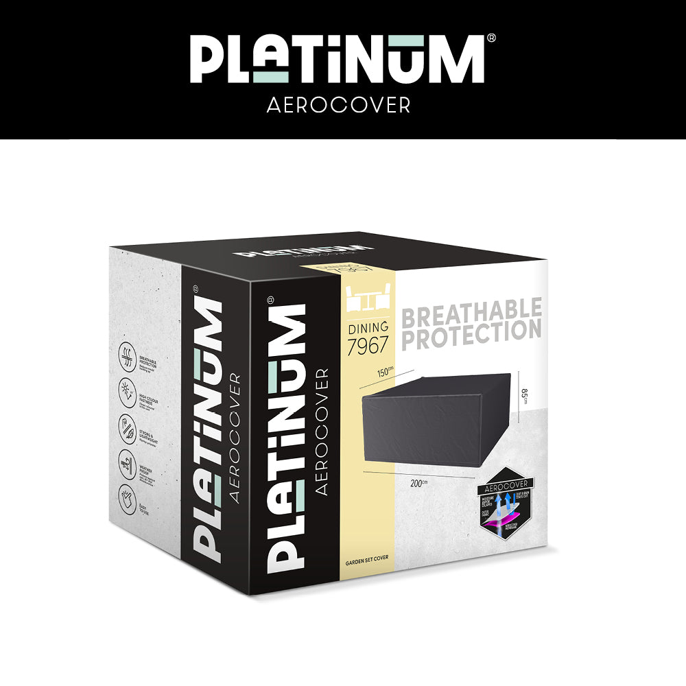 Tuinsethoes Platinum AeroCover in doosverpakking, donkergrijze beschermhoes