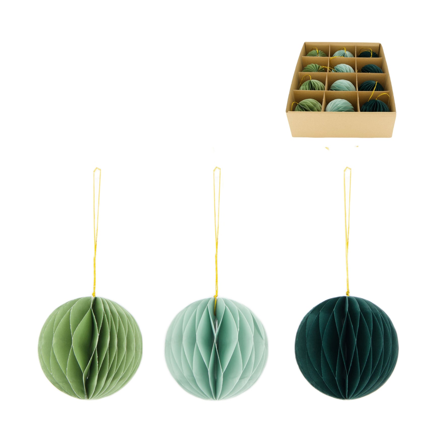 Display bal papier met hanger 8x8x8cm FSC mix 100%