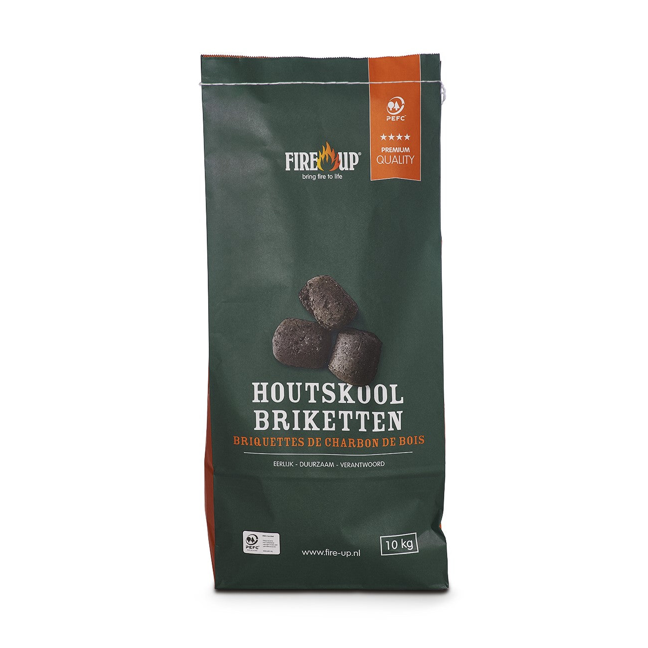 Fire-Up - Houtskoolbriket Premium FSC 10kg