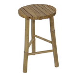 Bamboe krukje met ronde zitting en drie poten, ø35 cm