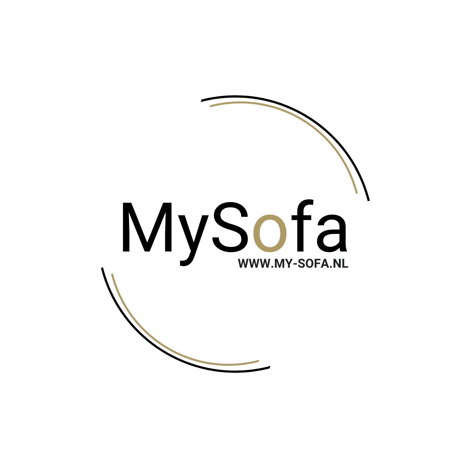 MySofa logo met tekst MySofa en www.my-sofa.nl