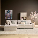 MySofa Jesse | ottomane links + 2,5-zits | beige