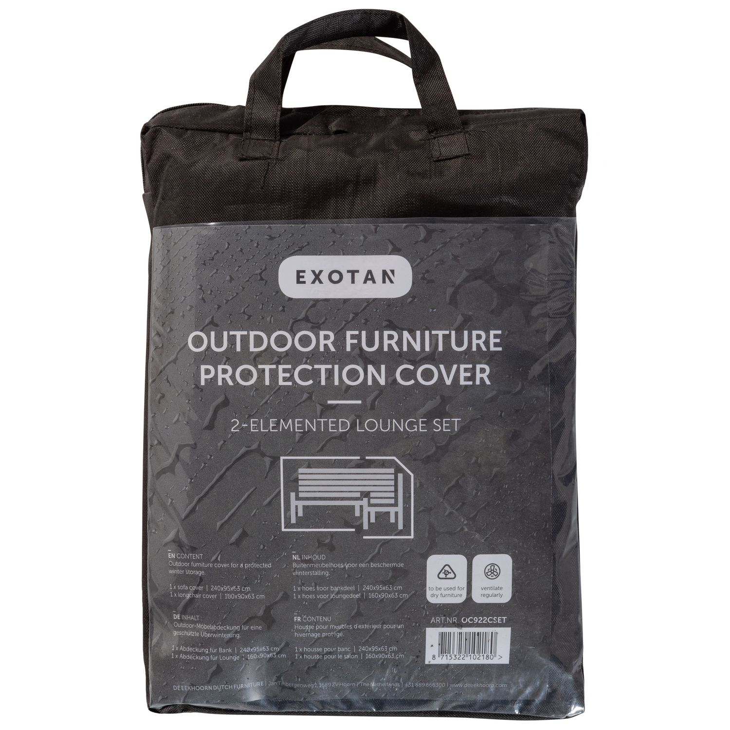 BESCHERMHOES LOUNGESET TUIN VOOR 2 ELEMENTEN