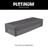 Loungebedhoes donkergrijs met strakke bovenkant en openingen aan de zijkant