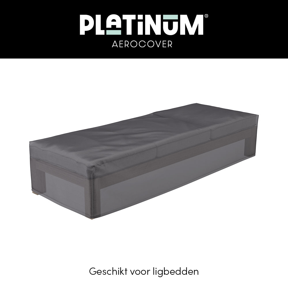 Loungebedhoes donkergrijs met strakke bovenkant en openingen aan de zijkant
