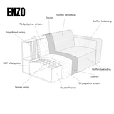 ENZO met chaise longue links - Legend 2 Natural