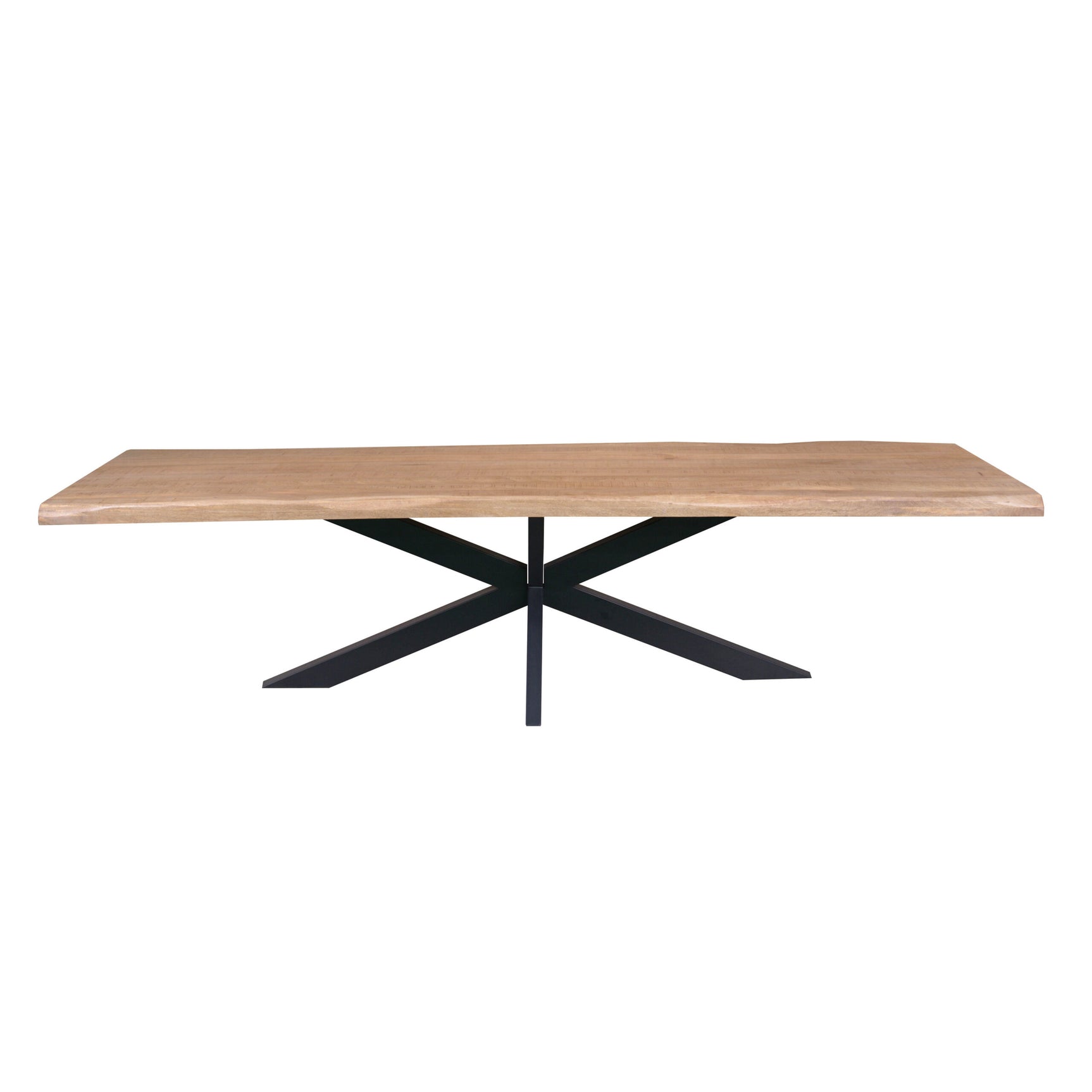 Boomstamtafel met eiken blad en zwarte kruispoot