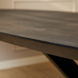 Eettafel Brandy Zwart | 160 cm | Ovaal