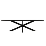 Eettafel Brandy Zwart | 160 cm | Ovaal