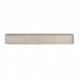 TV-meubel Excellent taupe met 4 fronten en afgeronde hoeken, lage tv-kast