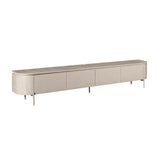 Tv-meubel Excellent taupe met 4 deuren en slanke poten