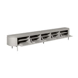 Taupe tv-meubel met open vakken en verstelbare legplanken