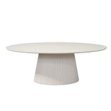 Ovale eettafel Solana Zand Mangohout 210 cm