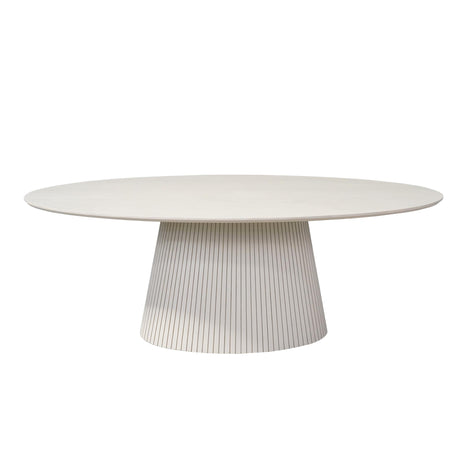 Ovale eettafel Solana Zand Mangohout 210 cm