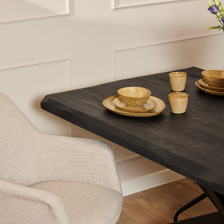 Boomstamtafel Boston Zwart | 160 cm