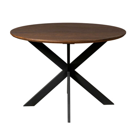 Eiken eettafel Ferris | Rond 110 cm | Bruin
