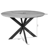 Ronde eettafel met Ø150 cm blad, 73 cm hoogte en 3 cm dikte