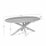 Eiken eettafel Ferris | Ovaal 180 cm | Naturel | Poot Zand