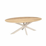 Eiken eettafel Ferris | Ovaal 210 cm | Naturel | Poot Zand