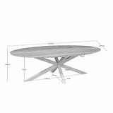 Eiken eettafel Ferris | Ovaal 210 cm | Naturel | Poot Zand