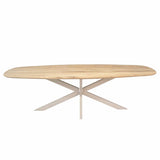 Eiken eettafel Ferris | Deens Ovaal 280 cm | Naturel | Poot Zand