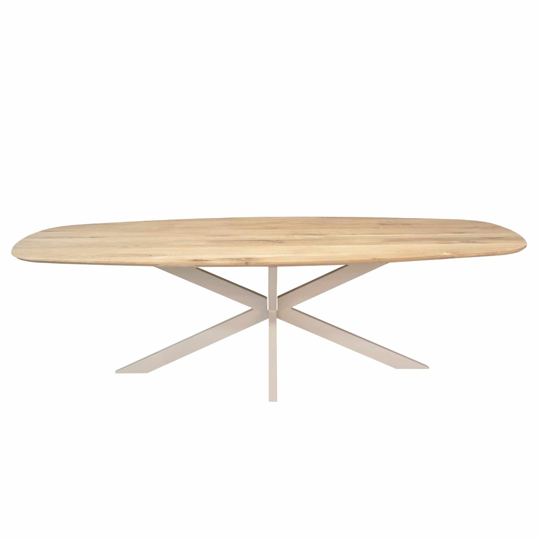 Eiken eettafel Ferris | Deens Ovaal 280 cm | Naturel | Poot Zand