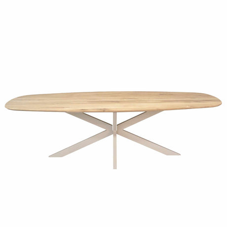 Eiken eettafel Ferris | Deens Ovaal 280 cm | Naturel | Poot Zand