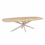Eiken eettafel Ferris | Deens Ovaal 280 cm | Naturel | Poot Zand