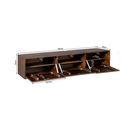 Zwevend tv-meubel Vision Bruin | 160 cm