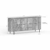 Dressoir Solana | 210 cm | Taupe