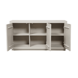 Dressoir met open deuren en binnenruimte, 3 compartimenten met legplanken.
