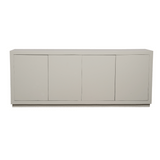 Lichtkleurig dressoir met 4 deuren, glad front met verticale naden