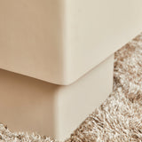 Salontafel Saya onderstel met afgeronde randen, roomwitte afwerking