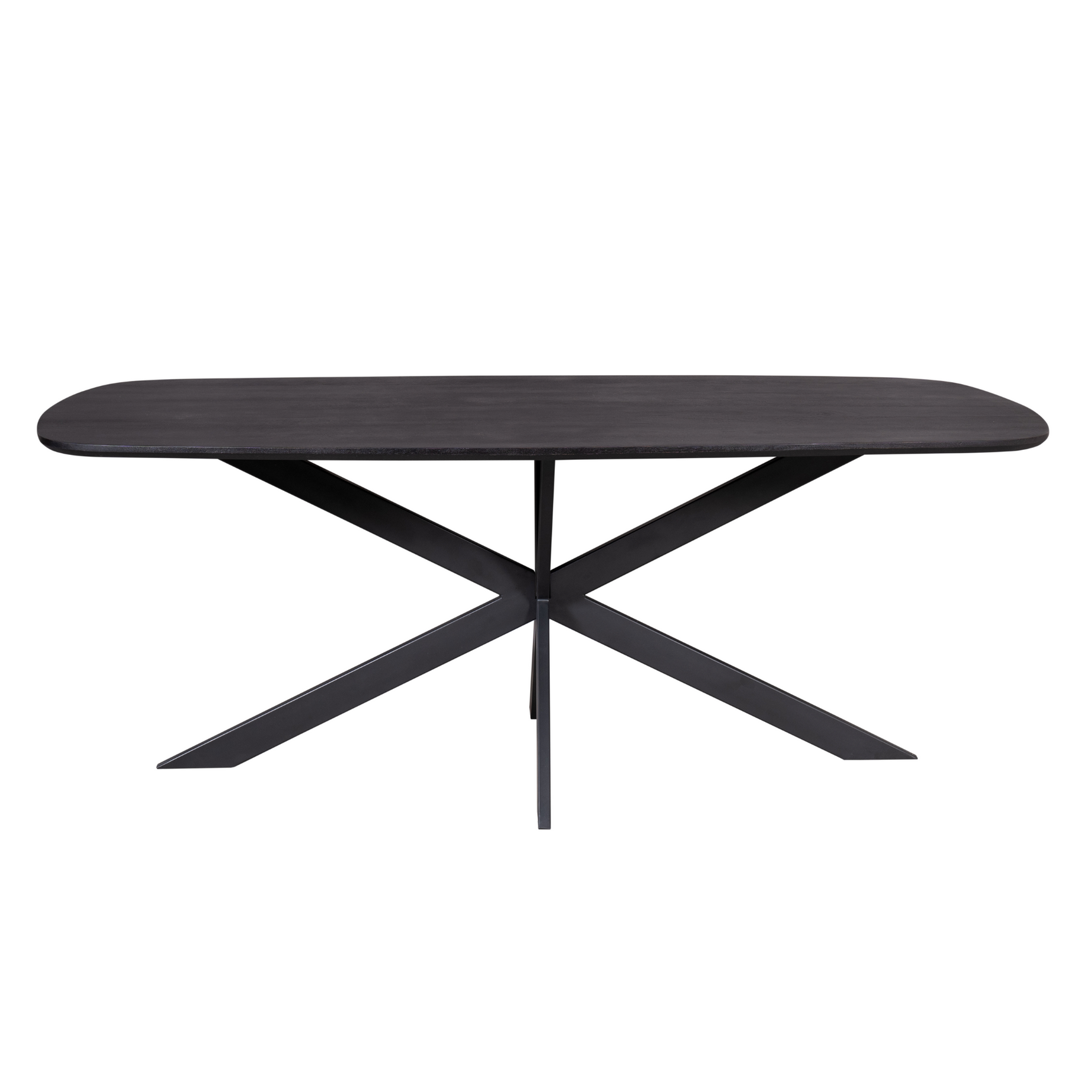 Eettafel Elegance Zwart | Deens ovaal | 200x100 cm